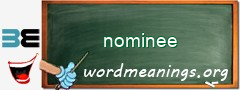 WordMeaning blackboard for nominee